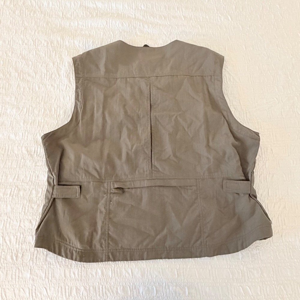 Eddie Bauer Legend Wenatchee Travel Vest XL Green Nylon Utility Fishing Cargo - Picture 9 of 13